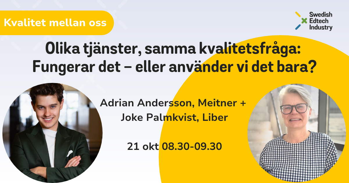 Kvalitet mellan oss 21 okt